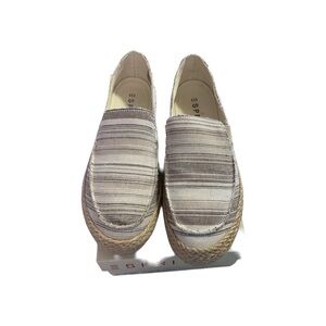 Esprit Neutral Stripe Espadrille Slip-Ons